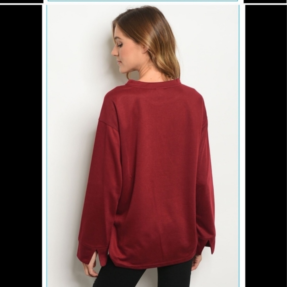 HP 1/19 🌻 Burgandy Sweater - Picture 2 of 4